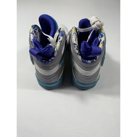 Nike Air Jordan 8 Retro Shoes Womens Size 7 White Aqua Teal Yellow CI1236-100 - Picture 8 of 10
